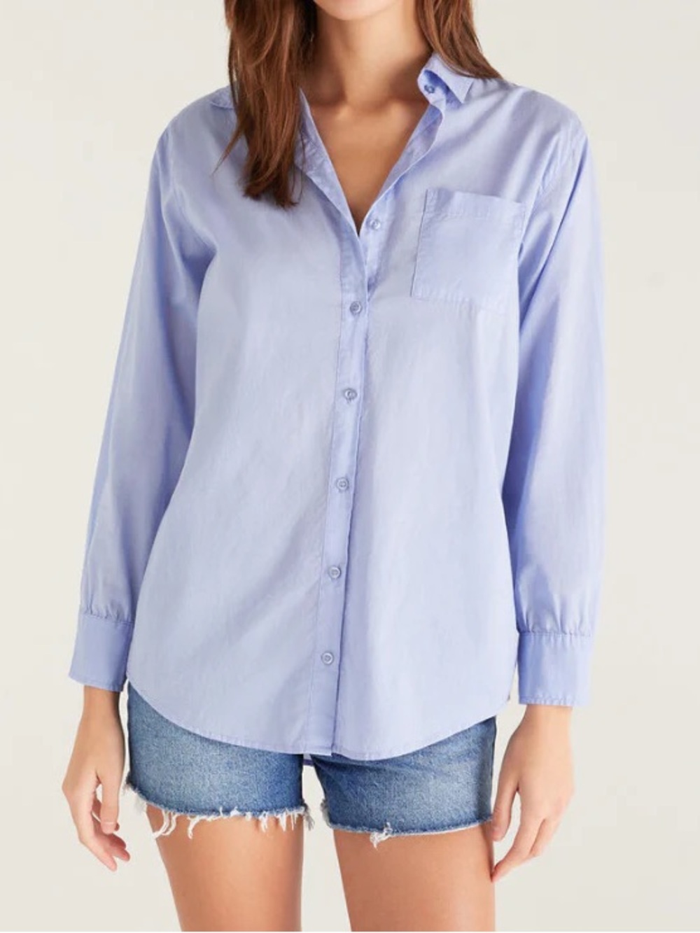 Z Supply Light Blue Classic Button-Down Shirt worn once